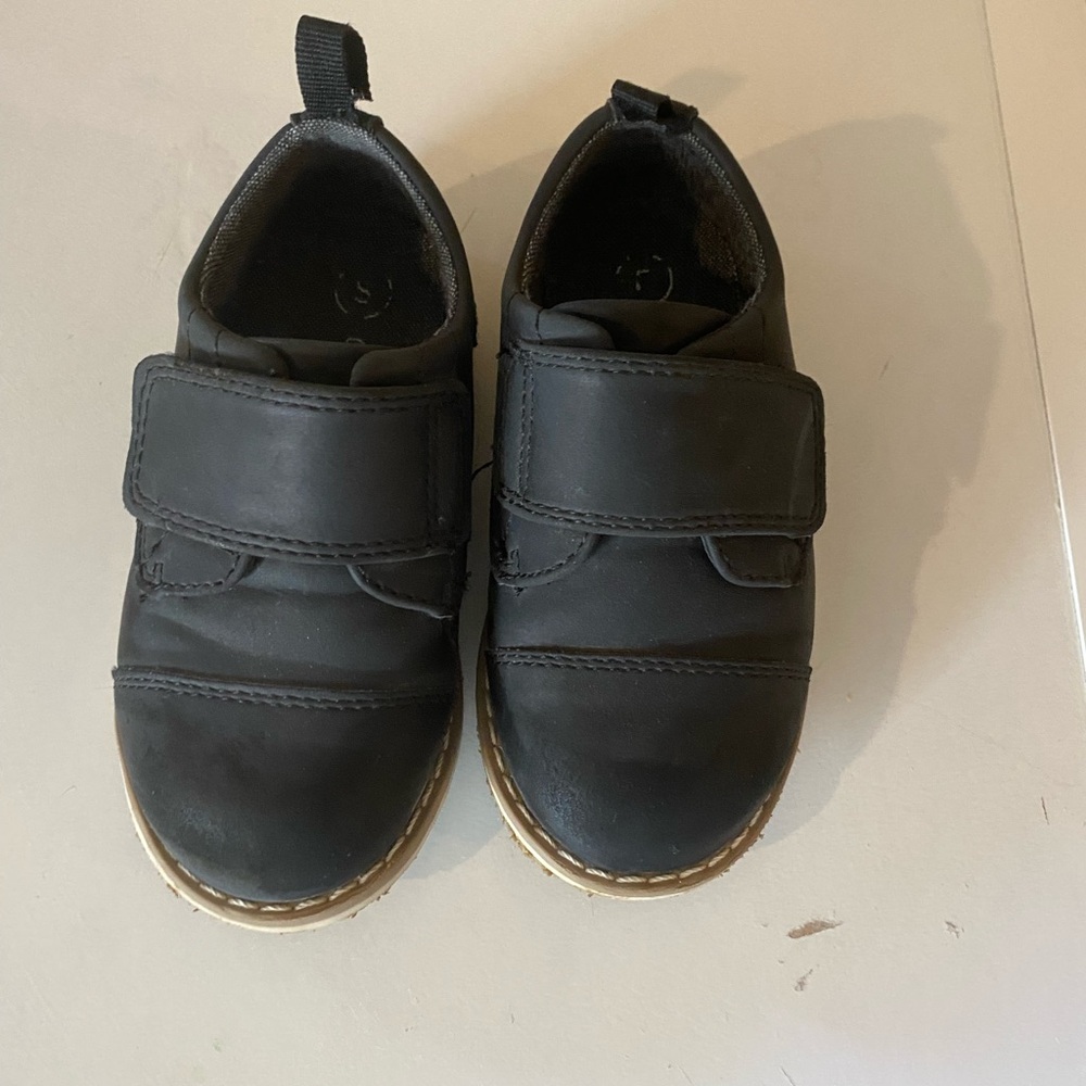 Cat & Jack Black Kids Dress Shoes with Velcro